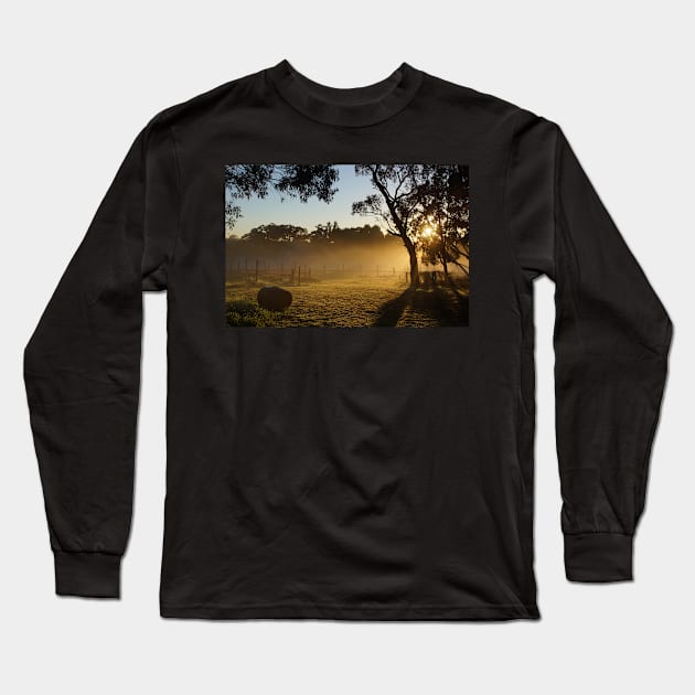 Sunrise over the vines by Avril Thomas at Magpie Springs Long Sleeve T-Shirt by MagpieSprings